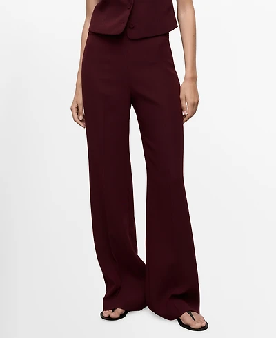 Mango Women's Straight Mid-Rise Suit Pants