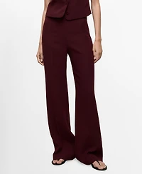 Mango Women's Straight Mid-Rise Suit Pants
