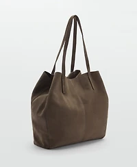 Mango Women's Suede Shopper Bag