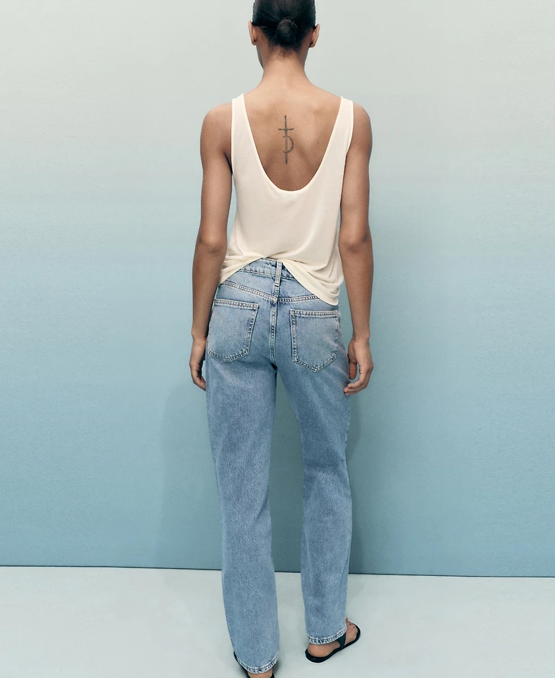 Mango Women's Matilda Medium-Rise Straight-Fit Jeans