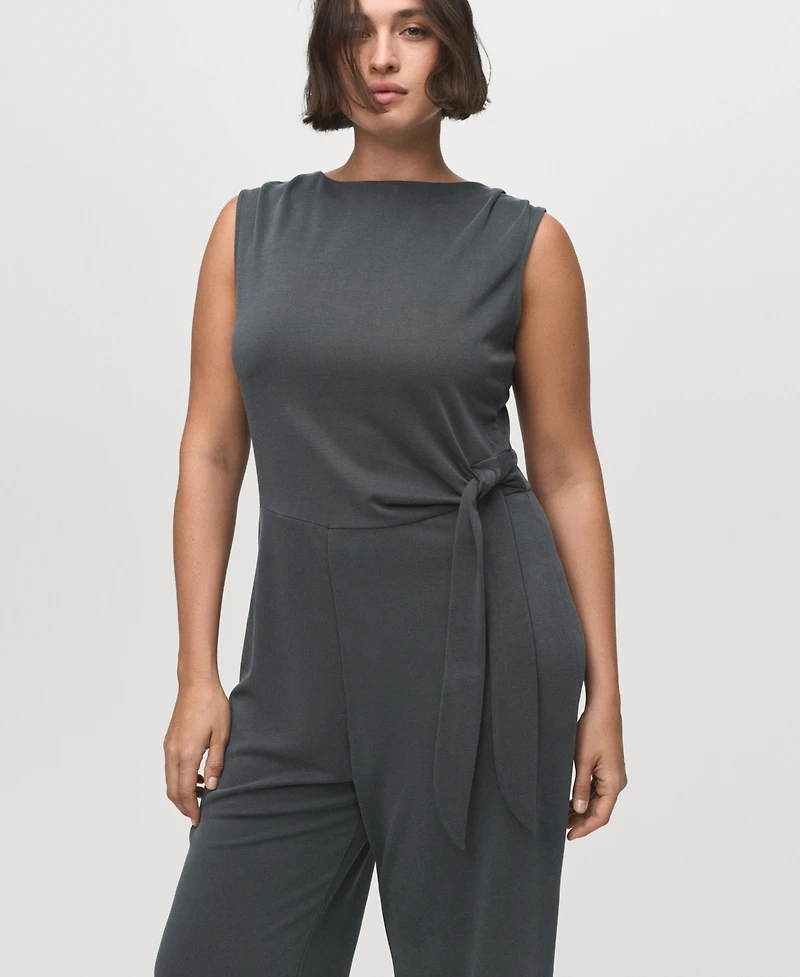Mango Women's Long Knot Jumpsuit