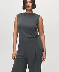 Mango Women's Long Knot Jumpsuit