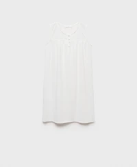 Mango Women's Embroidered Detail Cotton Nightdress
