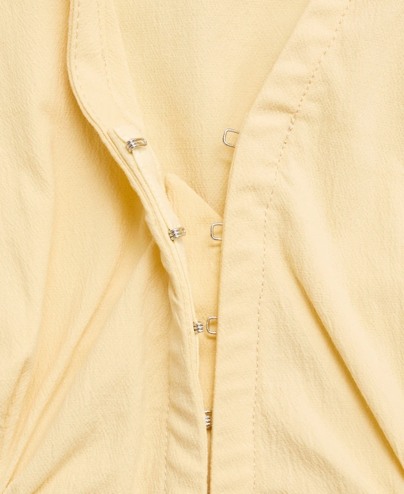 Mango Women's Gathered Cotton Blouse