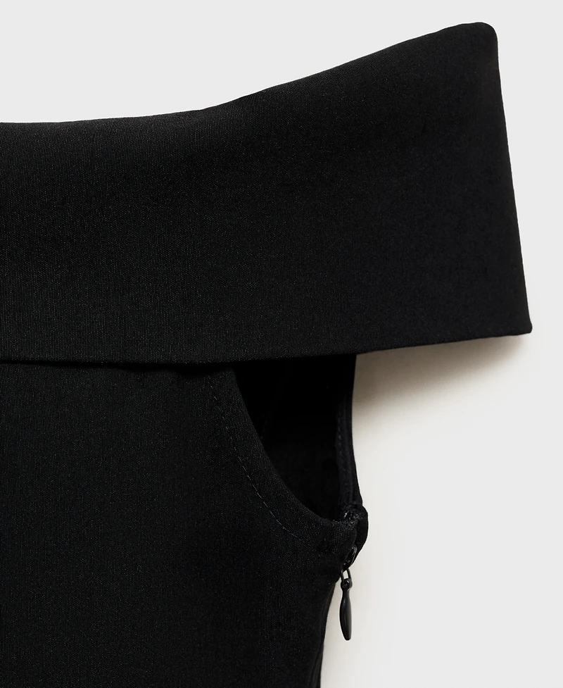 Mango Women's Bow Detail Strapless Dress