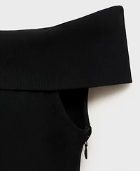 Mango Women's Bow Detail Strapless Dress