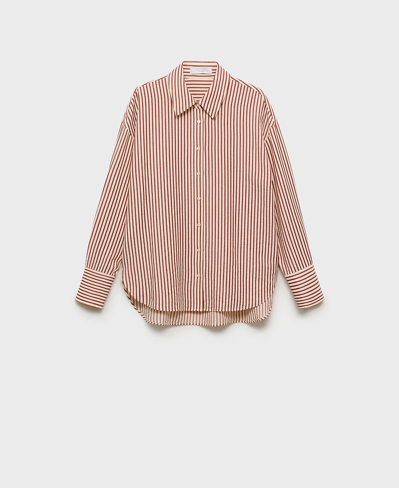 Mango Women's Striped Straight Shirt