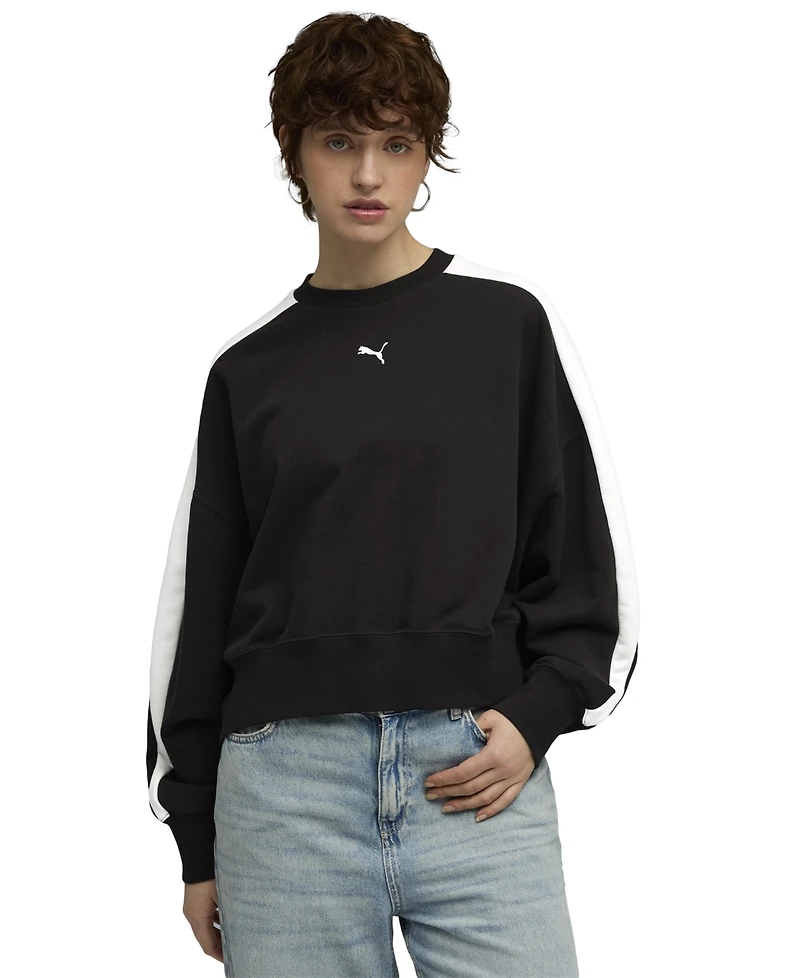 Puma Women's T7 Over Oversized Crewneck Sweatshirt