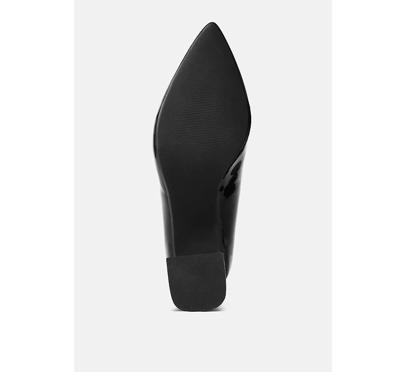 Zaila Metallic Accent Block Heel Pumps Women