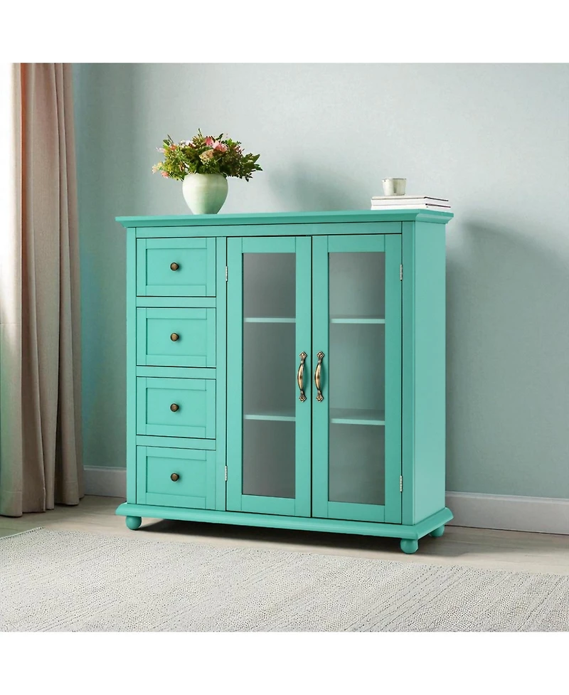 Buffet Sideboard Table Kitchen Storage Cabinet with Drawers and Doors