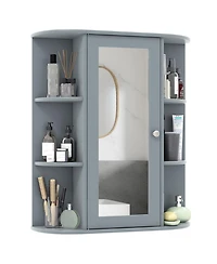 Gymax Bathroom Wall Medicine Cabinet Wall Mounted Storage Organizer