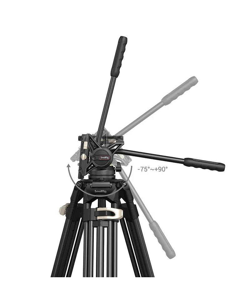 SmallRig Ad-01 3751B 3-Section Heavy-Duty Aluminum Tripod with Fluid Head