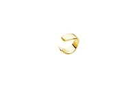 Lucy Quartermaine flat plain cuff in Gold Vermeil