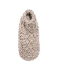 Muk Luks Women's Sweater Cuff Bootie, Pink, S/M