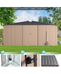 Aecojoy 14'x12' Outdoor Storage Shed