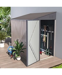 Aecojoy 4'x7' Lean to Shed Outdoor Storage