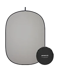 Westcott 5x6.5' Collapsible 2-In-1 Backdrop, Gray & Green