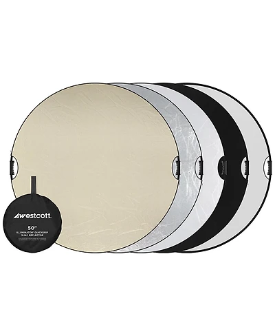 Westcott Illuminator 50" QuickGrip 5-In-1 Reflector