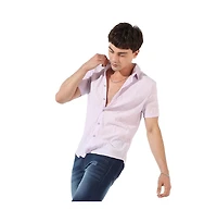 Campus Sutra Men's Lavender Textured Regular Fit Casual Shirt