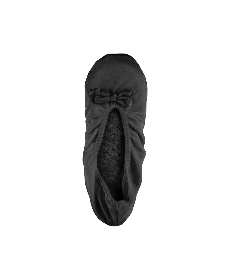 Muk Luks Women's Stretch Satin Ballerina Slippers