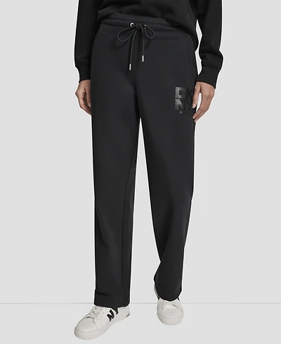 Dkny Women's Sport Stacked Transfer Logo Track Pants