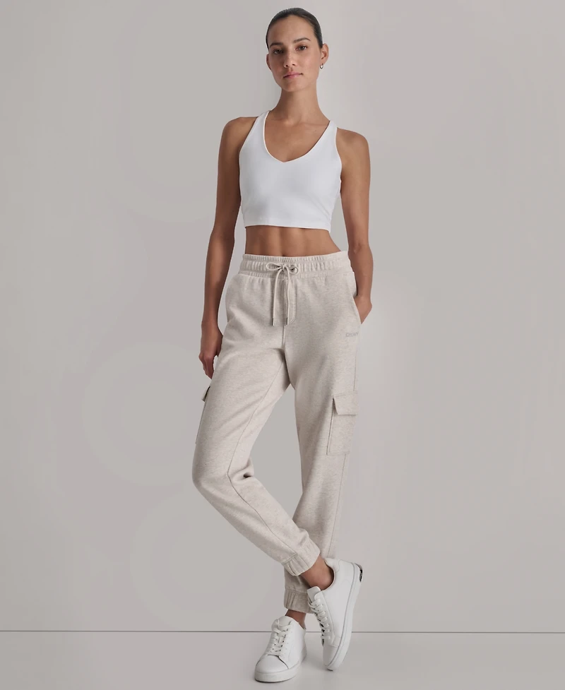 Dkny Sport Women's Studded-Logo Cargo Joggers