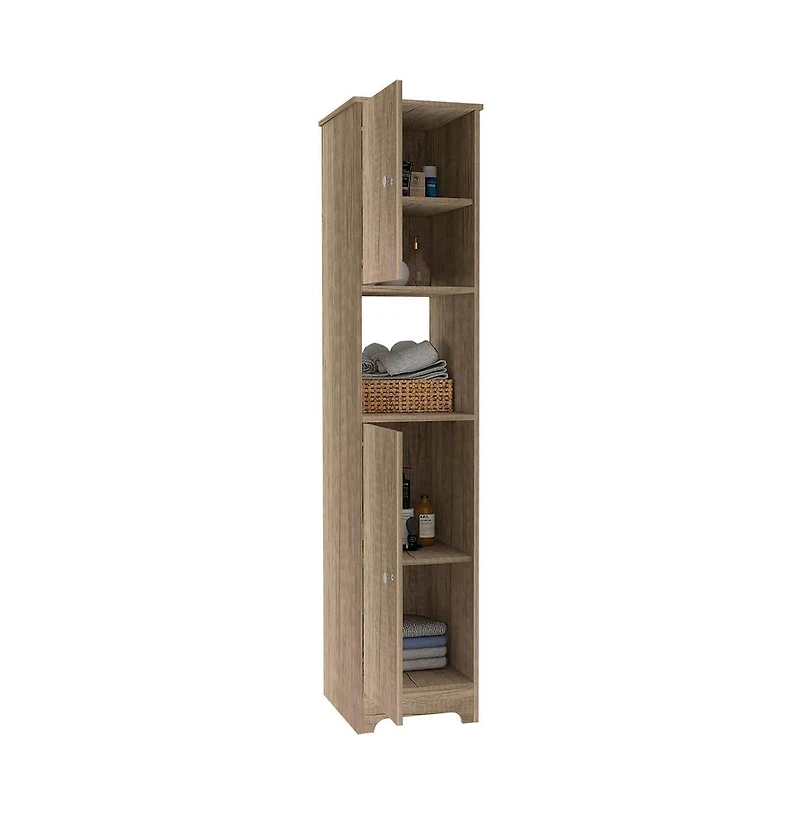 Tuhome Ibis Linen Cabinet Light Oak Mdf