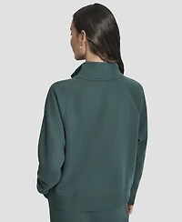 Dkny Sport Women's Studded-Logo Half-Zip Sweatshirt