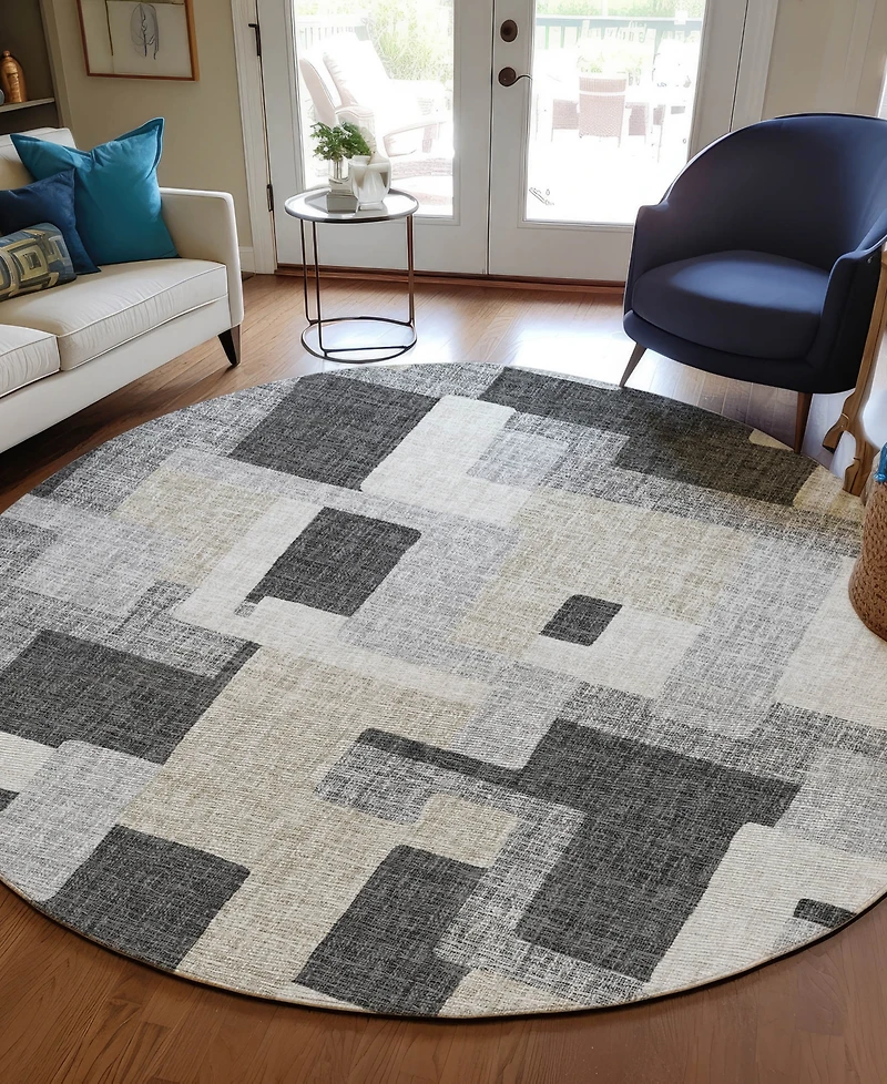 Dalyn Portico Washable PO3 8'x8' Round Area Rug