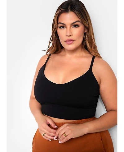 Rebdolls Women's Neck Strappy Crop Top - Black