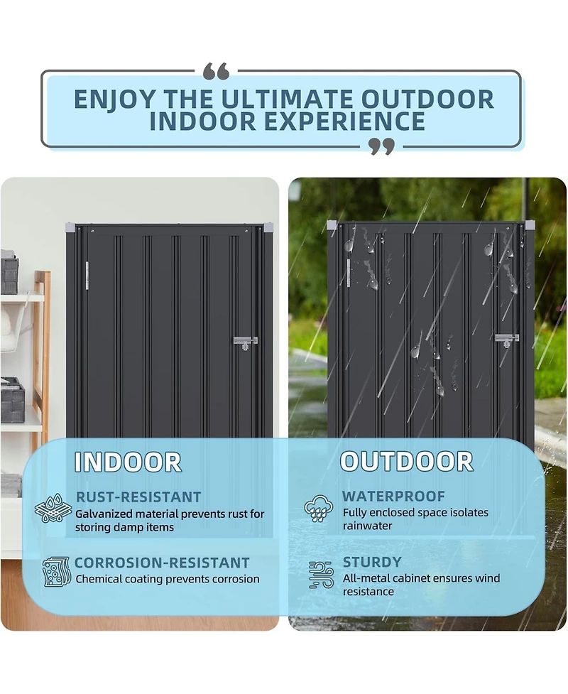 Aecojoy Outdoor Storage Cabinet & Package Delivery Boxes