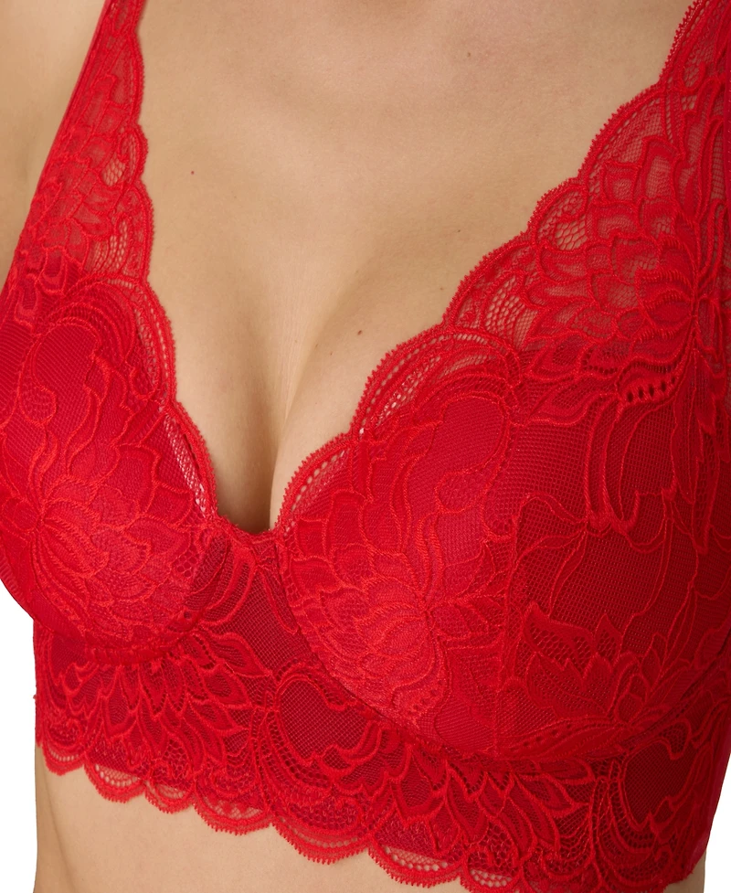 Maidenform Women's Pure Comfort Lace & Mesh Longline Wireless Bralette DM1188