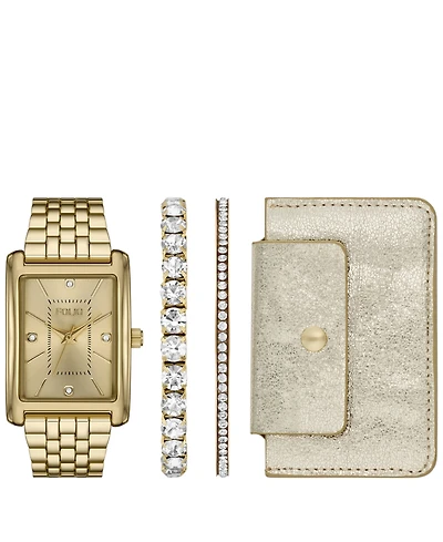 Folio Women's Quartz Three-Hand Gold Alloy Watch Set, 36mm