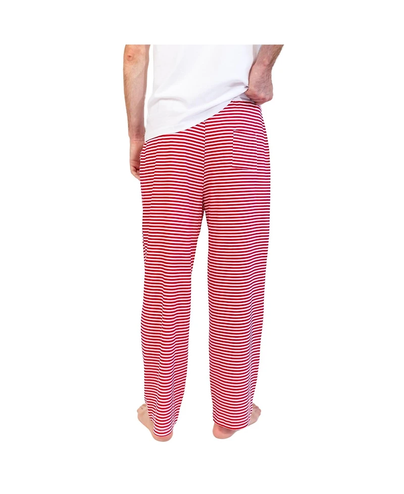 Sant and Abel Men's Red Stripe Jersey Pj Pants