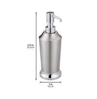 iDesign Brushed Stainless Steel Soap Dispenser - Split Finish