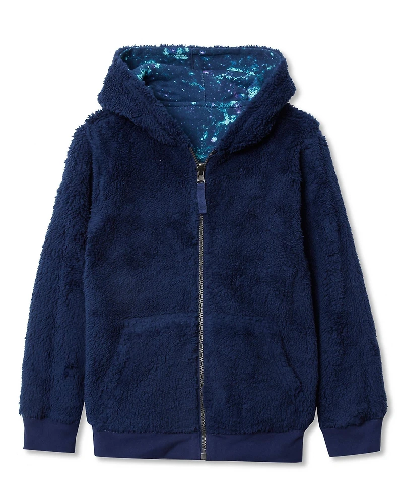 Lands' End Kids Husky Reversible High Pile Fleece Hoodie