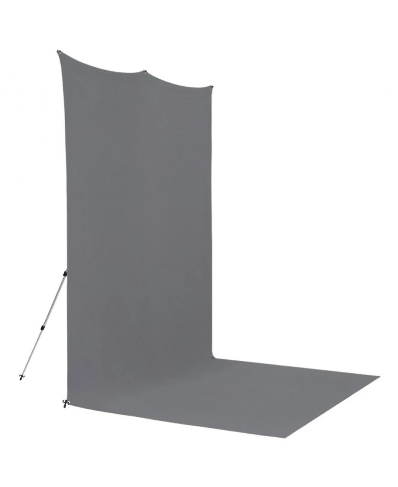 Westcott 8x13' X-Drop Pro Wrinkle-Resistant Backdrop Kit with Stand, Neutral Gray Sweep