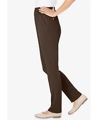 Woman Within Women's Knit Hassle-Free Pull-On Elastic-Waist Pants