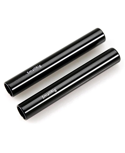 SmallRig 15mm Black Aluminum Alloy Rod Pair, M12 Thread, 4"
