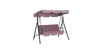 Flynama 67 Inch 3-Seat Patio Swing Chair with Adjustable Canopy and 440lb Capacity