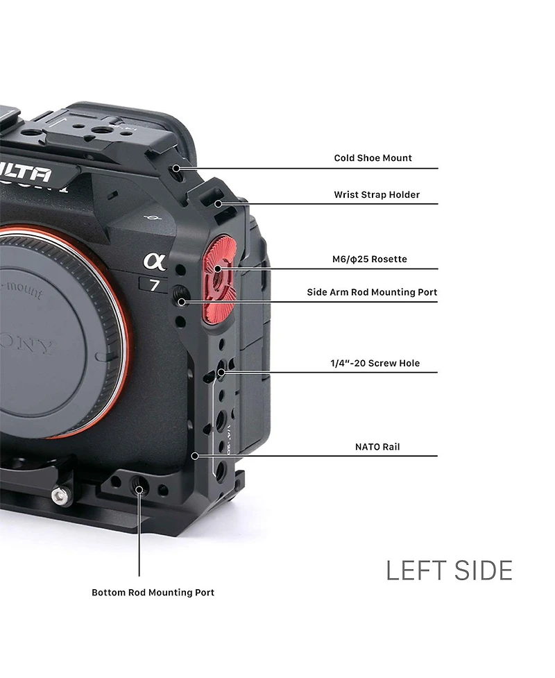 Tilta Basic Full Camera Cage Kit for Sony a7 Iv, Black
