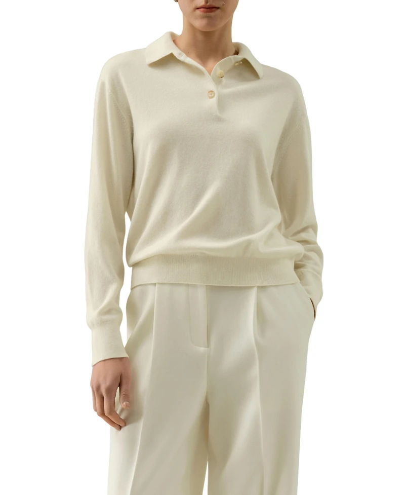 Lilysilk Women's Baby Cashmere Polo Shirt