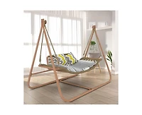 Flynama 570 lb Capacity Hammock Swing Chair with Stand for Indoor and Outdoor Use