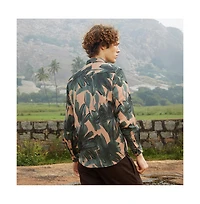 Campus Sutra Men's Artistic Botanical Shirt