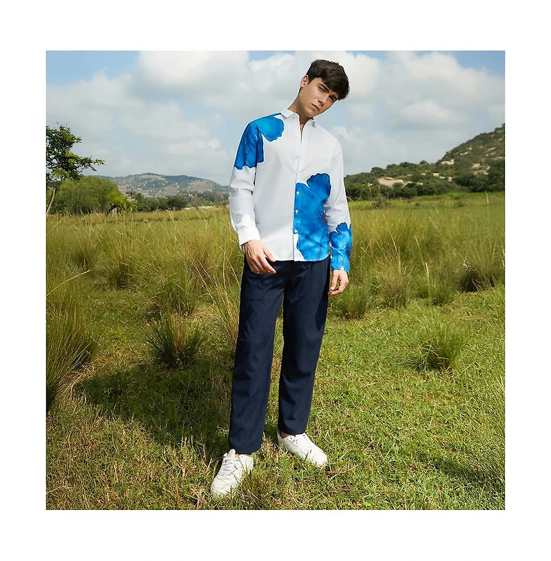 Campus Sutra Men's Primrose Flora Shirt