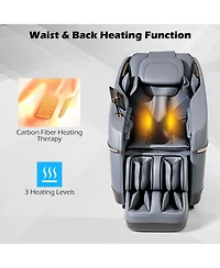 Costway Full Body Zero Gravity Massage Chair with Airbags Waist Heater Foot Rollers