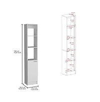 Tuhome Parks Linen Cabinet White Mdf