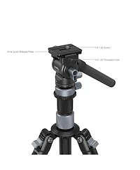 SmallRig 4-Section Carbon Fiber Travel Tripod with CH20 Fluid Video Head