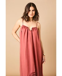 Oasis Babydoll Floaty Lace Detail Maxi Dress