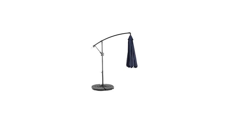 10 Ft Navy Blue Offset Patio Umbrella with Tilt and Crank